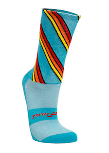 Long Legs Turquoise Candy Cane - Chausettes